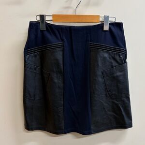 New Tristan Black and Navy Mini Skirt